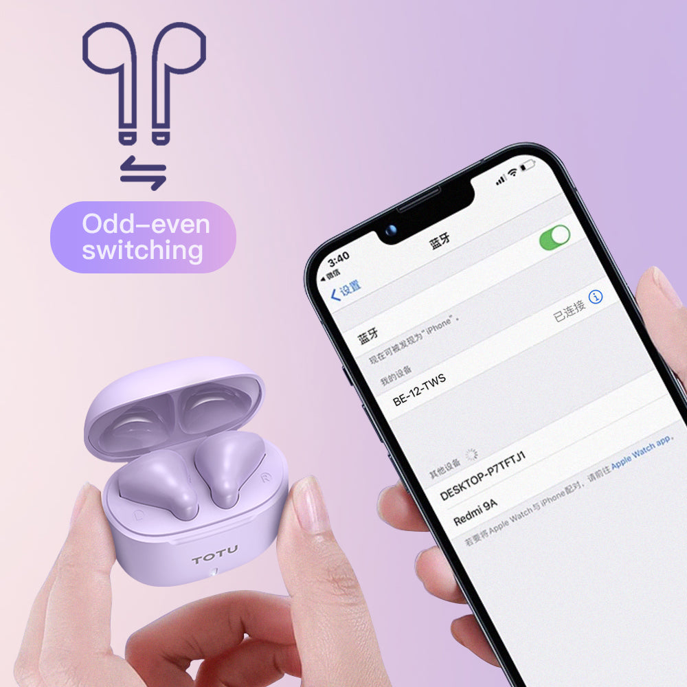 TOTU BE-12-TWS Bluetooth Headset Low Delay Headphone Wireless Waterproof Earphone with Charging Bin TOTU BE-12-TWS Bluetooth Headset Low Delay Headphone Wireless Waterproof Earphone with Charging Bin